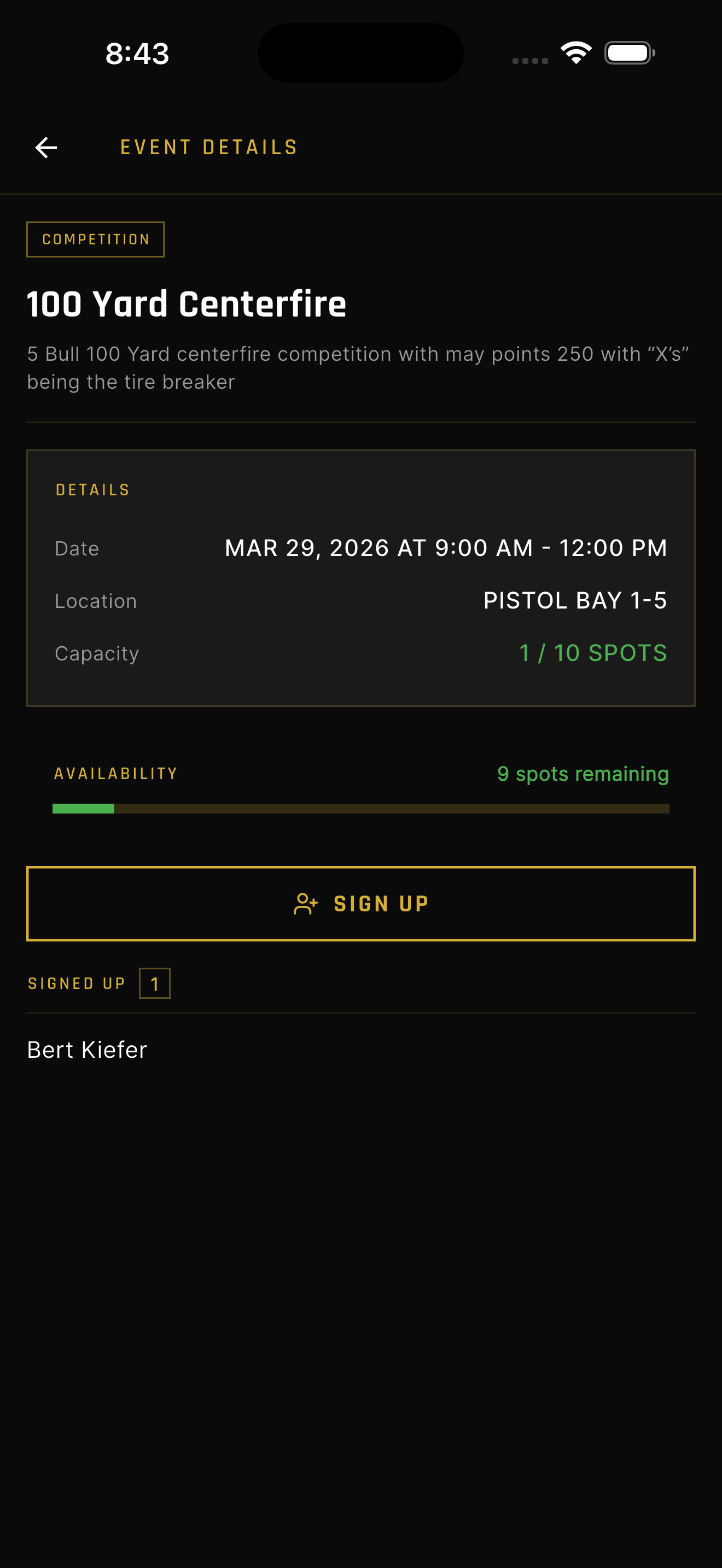 Range Command Event Details