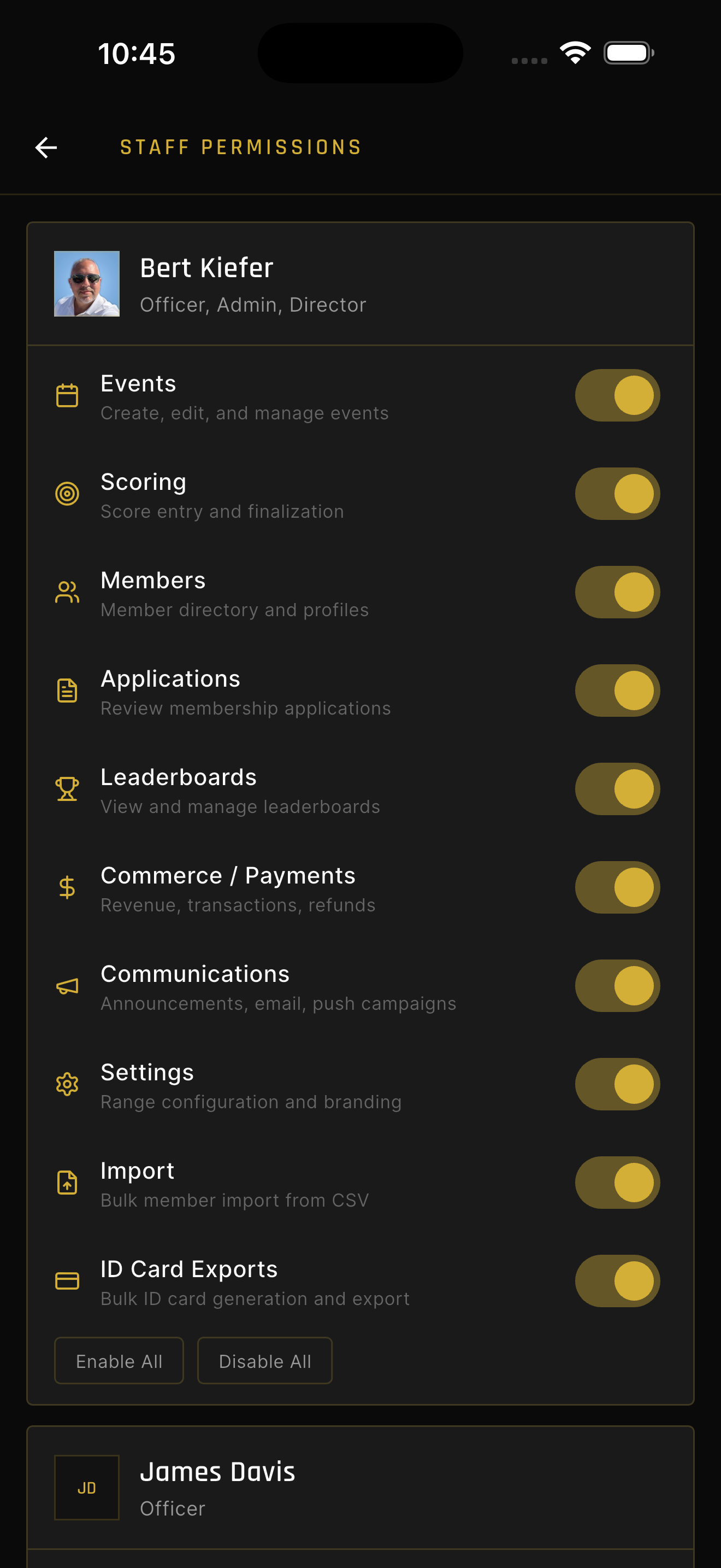 Staff Permissions